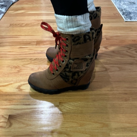 Sorry Lexie Faux Fur Wedge Boots size 5 - Picture 8 of 9